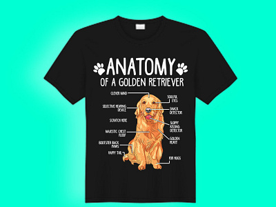 Funny Anatomy Golden Retriever Dog Lover Gift create custom design golden gate retriever t shirt t shirt design trendy typography