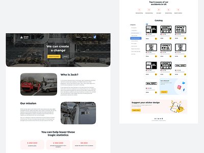 Website design for Drive and Respect social project design ui ux