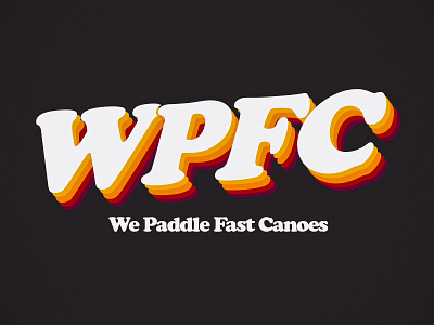 WPFC branding camping canoe classic logo outdoor retro sports team vintage