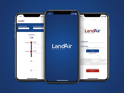 LandAir Express adobe adobexd air app challenge design express iphone land landair packages shipping tracking transit ui uidesign xd