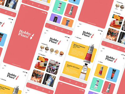 Hobby Place adobe adobexd app art artsandcrafts behance behancechallenge challenge crafts design hobbies hobby mobile paint store ui uidesign ux xd