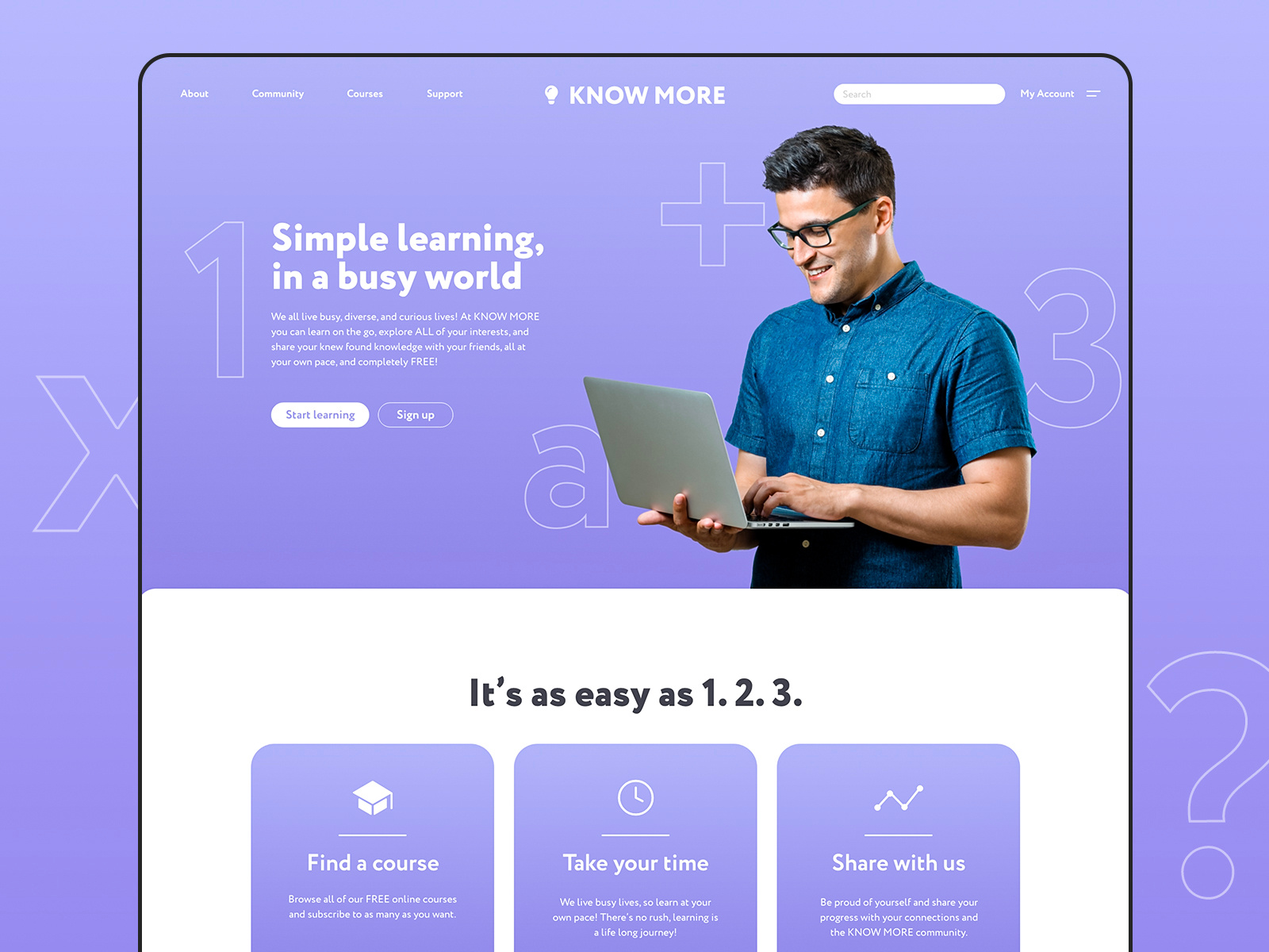Know More by Alan Schneller on Dribbble