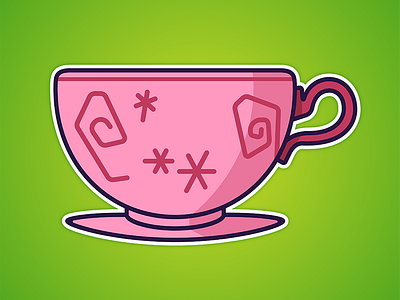 Mad Tea Party disney world fantasyland mad tea party tea cup vector illustration