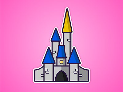 Cinderella's Castle castle cinderella disney disney world magic kingdom sticker vector art