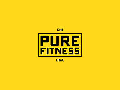 Pure Fitness branding fitness identity logo typography