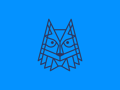 Wolfness branding flat illustration logo vector wolf
