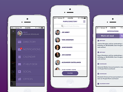 Purple Point App app design ios purple