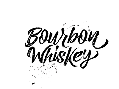 Bourbon Whiskey lettering script
