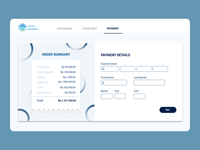 Credit Card Payment Check Out UI Design