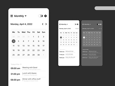 Calendar Mobile Application Ui Design design figma ui uidesign uiux uiuxdesign