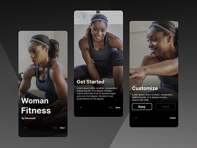 Woman Fitness App Ui Design