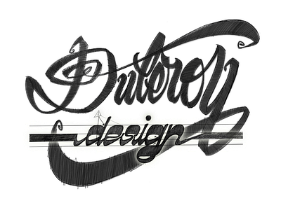 Logo design sketched by hand