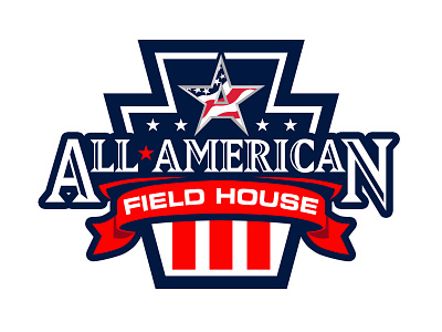 ALL AMERICAN FIELD HOUSE LOGO american entertaiment sports logo