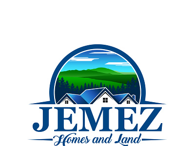 JEMEZ Homes and Land brokerage homes house land mountains real estate logo