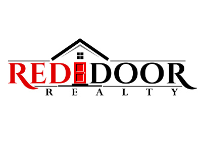 RED DOOR REALTY house real estate logo realty red