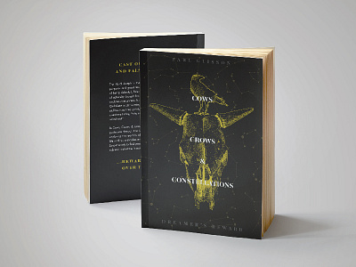 Cows, Crows, & Constellations Book Cover book branding cover design icon illustration mockup type