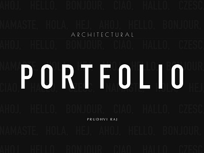 PRUDHVI RAJ - Architecture Portfolio