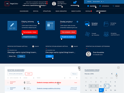 PageEditor.pl dashboard.