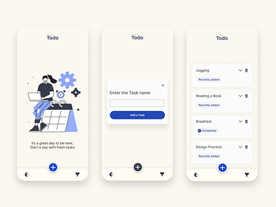 Todo app UI design design figma ui