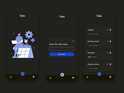 Todo App UI design design figma ui