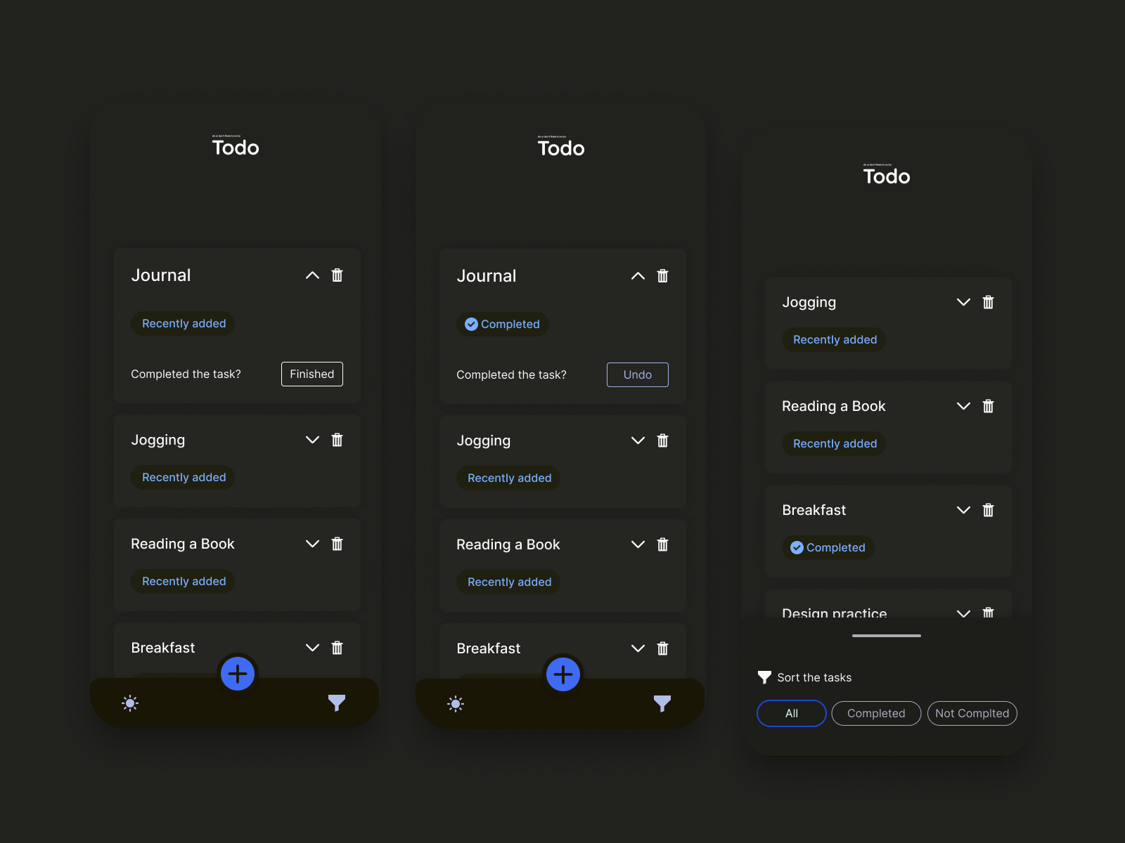 Todo App UI design by yadhavan prabhakar on Dribbble