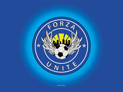 FORZA UNITE art branding design flat fotball graphic design illustration illustrator logo vector web