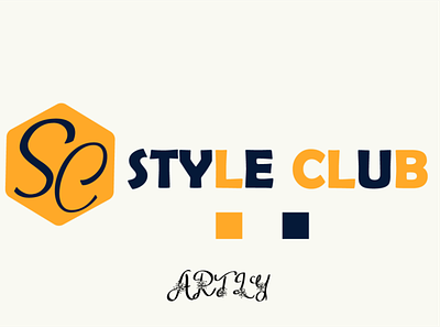 Logo for style club design flat illustration logo portrait art typography vector art