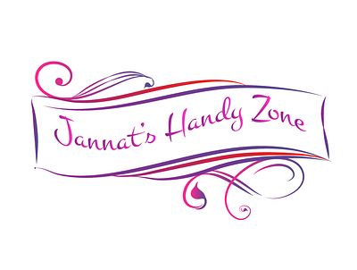 logo for " jannat's handy zone " design illustration logo vector