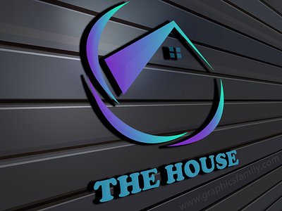 logo for " THE HOUSE " design illustration logo