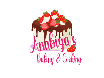 Logo design for "ANABIYA'S BAKING AND COOKING" design illustration logo vector art vector illustration