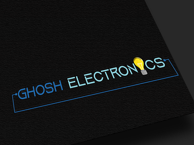 Logo design for " GHOSH ELECTRONICS " design flat icon illustration logo typography vector vector art vector illustration visiting card design
