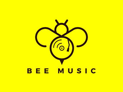 Bee Music best logo design creative graphic design logo flat design icon logo minimlist