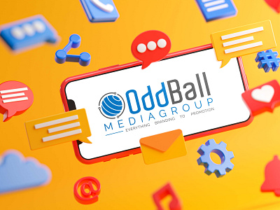 OddBall Media Group Branding and Logo app branding design flat icon illustration logo logo design logos minimal