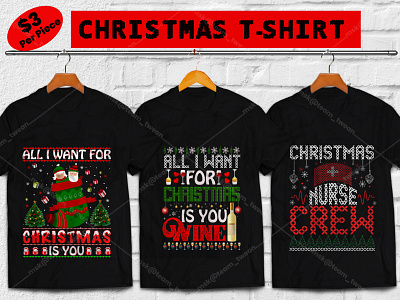 50+ Christmas T-shirt Design Bundle