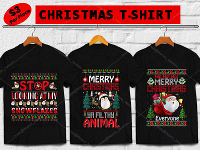 50+ Christmas premium t-shirt design