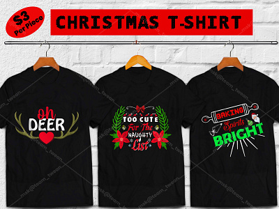 50+ Christmas premium t-shirt design