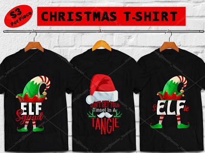 50+ Christmas premium t-shirt design