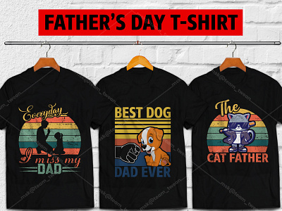 100+ Father's Day premium t-shirt design dad tshirt dad vector dog dad vintage