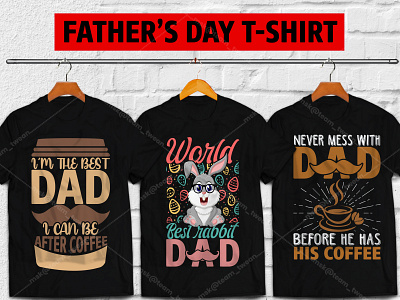 100+ Father's Day premium t-shirt design coffee lover dad dad tshirt dad vector rabbit dad