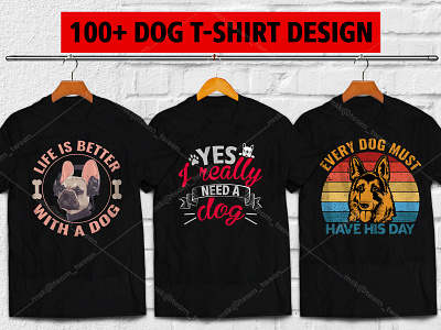 100+ Dog Premium T-shirt Design