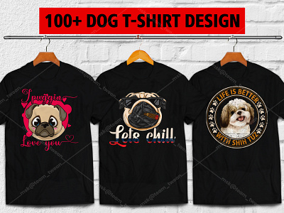 100+ Dog Premium T-shirt Design dog dog lover dog t shirt dog vector uiux