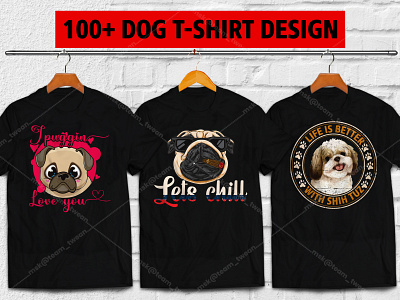 100+ Dog Premium T-shirt Design