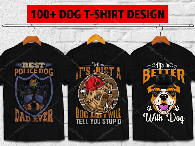 100+ Dog Premium T-shirt Design dog dog lover dog t shirt dog vector uiux