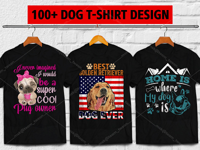 100+ Dog Premium T-shirt Design