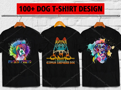 100+ Dog Premium T-shirt Design dog dog lover dog vector illustration uiux