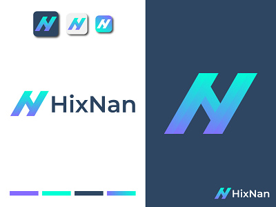 H+N Letter Logo Design abstract abstract logo app branding business colorful corporate identity creative design flat graphic design icon letter logo love minimal ui unique ux web