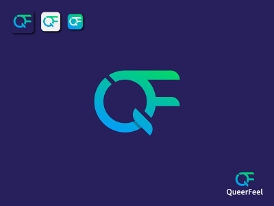 Q+F Letter modern Logo Design abstract logo app branding business color corporate identity creative design flat graphic design icon inspiration letter logo love minimal modern simple unique web