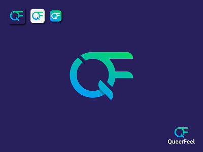 Q+F Letter modern Logo Design