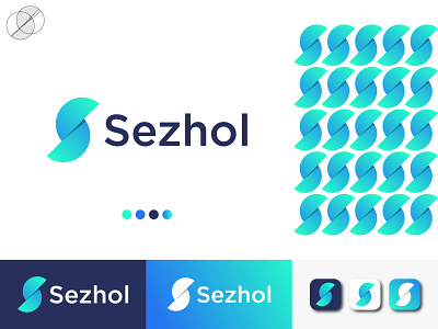 S letter, Sezhol, modern, colorful logo design