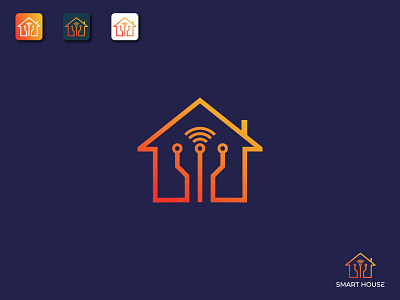 Smart House - Modern - App - Colorful Logo Design app branding business colorful corporate identity creative design graphic design house icon illustration logo love minimal modern real estate smart smart house unique web